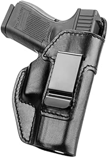 Handmade Leather Holster for Glock 19/19X/23/32/45, Inside Waistband Concealed Carry IWB Holster for G19 (Gen 3/4/5), Right Hand, Full Grain Leather Custom Made Holster