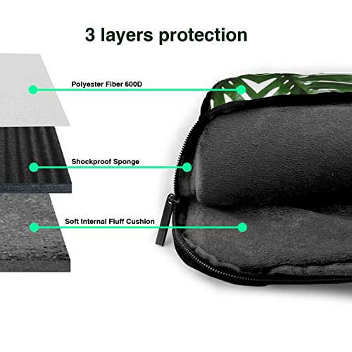 Bolso Maletín para Laptop con Estampado de Hojas Verdes miniatura 6