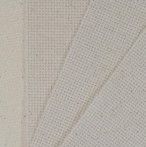 Image of KCS 4 /6 pc of 12 inch x 18 inch 30cmx45cm 16CT Counted Cotton Aida Cloth Cross Stitch Fabric (Oatmeal, 4 pc)