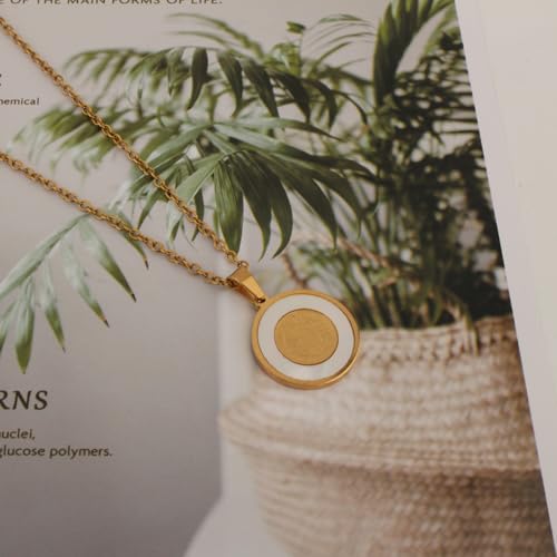 Saint Benedict Medal Necklace for Men,Stainless Steel Christian Sacrament Medal Anti-evil Jewelry Coin Pendant Necklace4