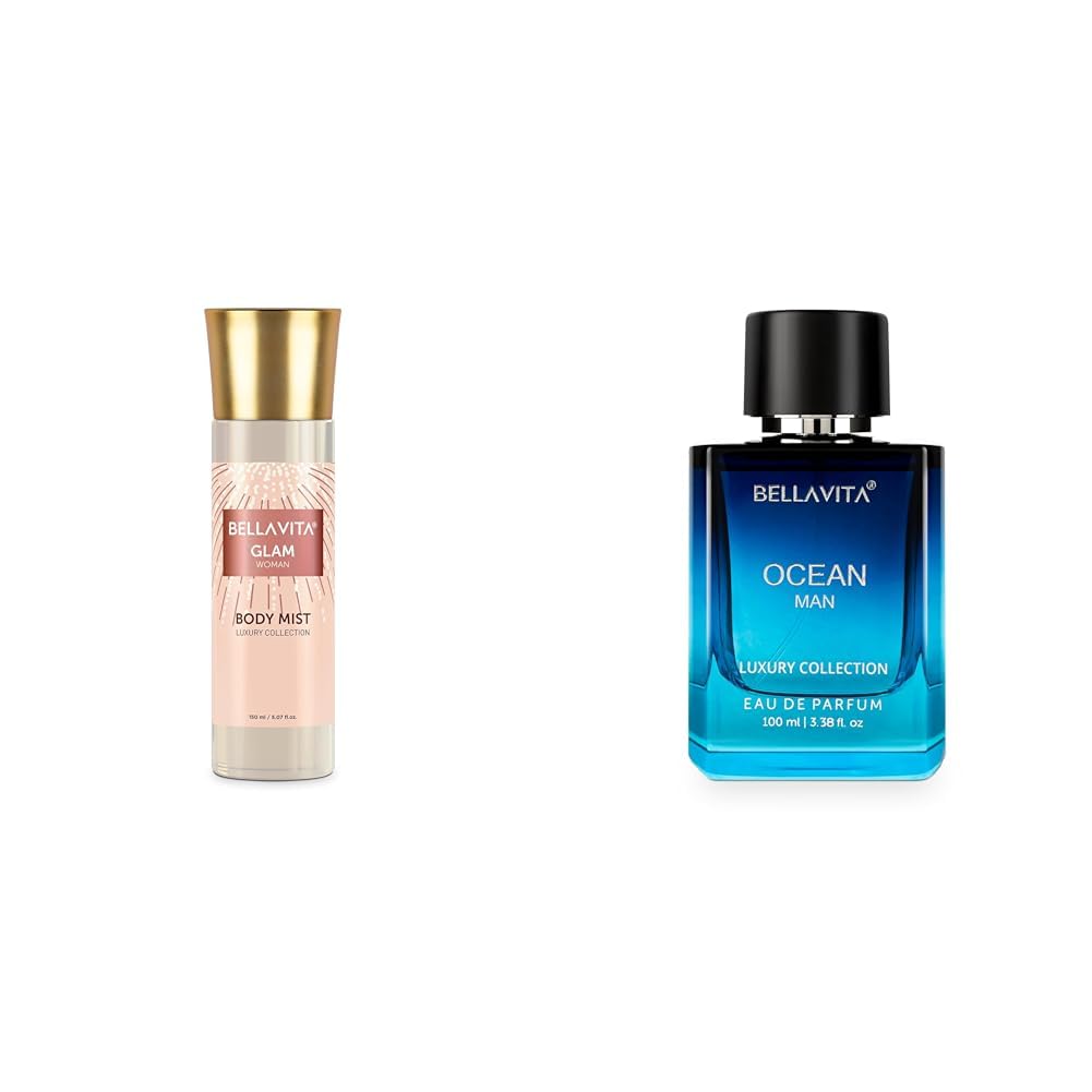 Bella Vita Luxury Glam Women Body Spray Mist for Refreshing Floral & Jasmine Long Lasting Fragrance 150 ml Men Ocean Aquatic Eau De Parfum