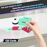 Party Game- Music Trivia Challenge for 2-10 Players,Fast-Paced Family Card Game with Bell,125 Lyric Cards, Plastic Microphone & Games Board,Perfect for Adults & Music Lovers Games Night.