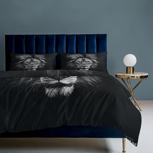 Juego de ropa de cama de león para noches tranquilas de niños 8
