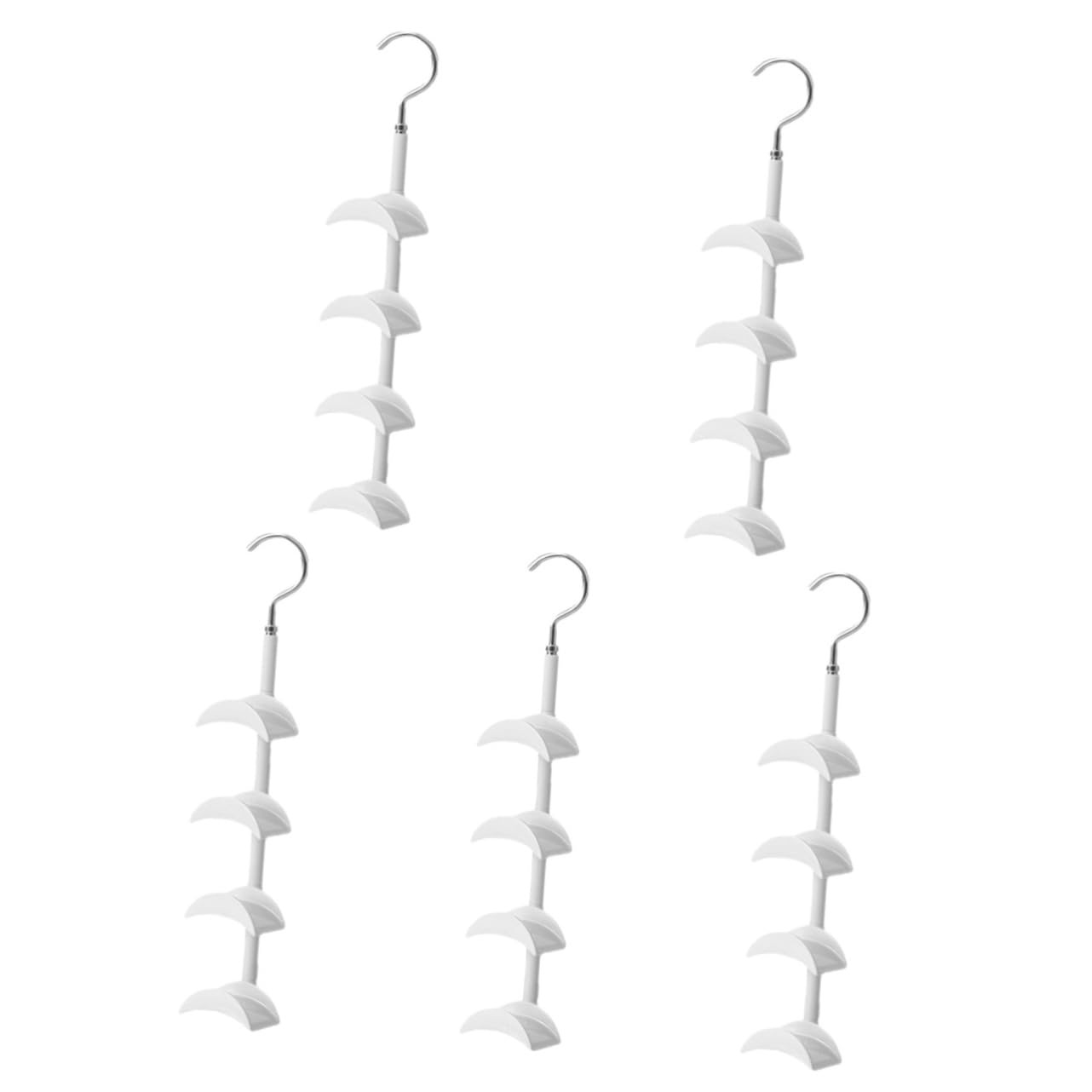 Cabilock 5pcs Rotating Bag Hanger Storage Rack Space Saving Closet Organizer for Handbags Scarves and Belts Hook Design for Efficient Wardrobe Organization