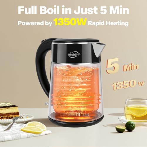 Electric Kettle 1.8L, 1350W Fast Boiling Tea Kettle and Hot Water Boiler - image 3