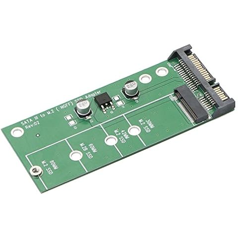 Jiuwu M.2 to Sata Adapter Ngff to Sata Adapter Card（Not for M.2 Nvme） Ngff M2 to 2.5 Inch Sata Iii Drivers B Key B & M Key Ssd Converter forDOS, Windows 95, 98, XP, 2000, Vista Cover