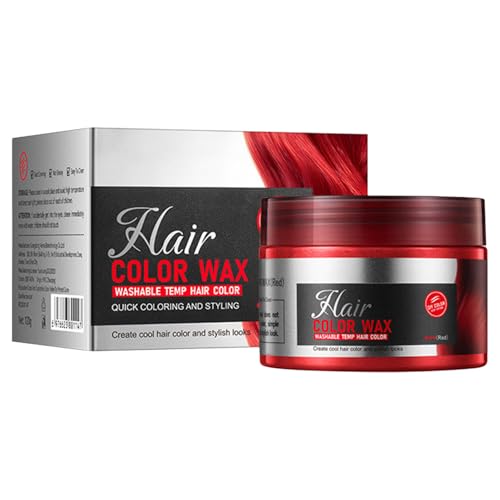 Cera para peinar con color temporal, talla única, rojo