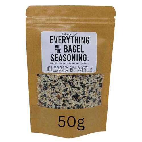 Everything But The Bagel Seasoning Mix, 50g, Made in the UK, Season Meats, Eggs and More, Mixed Spices, Classic New York Deli Style