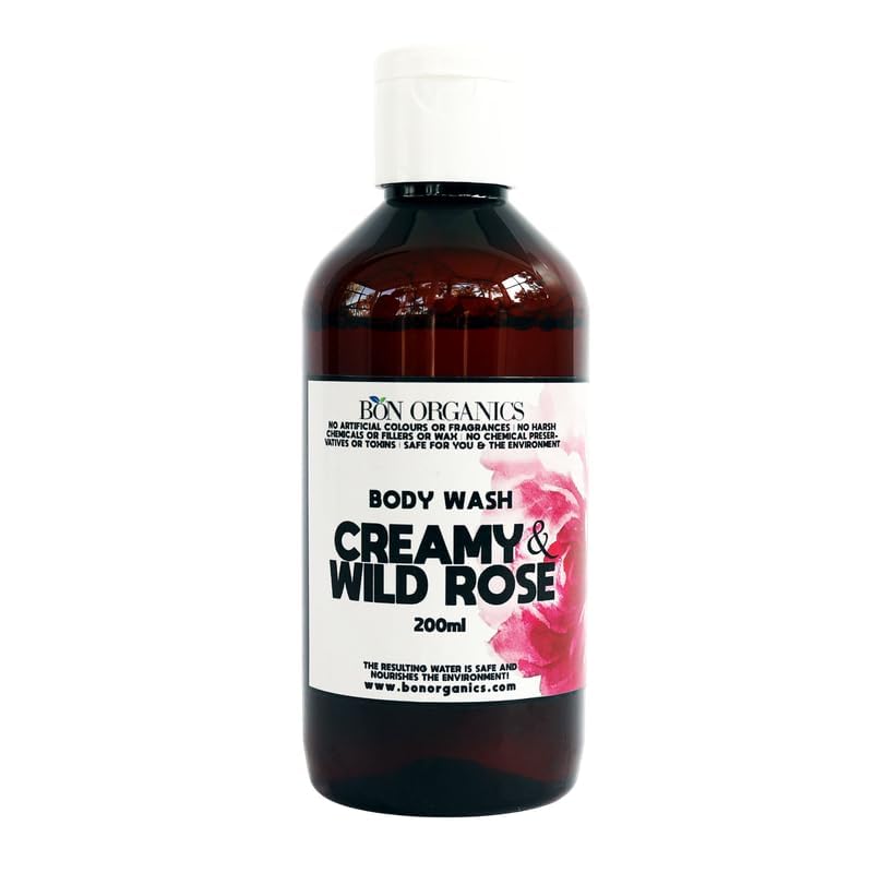 MAHANT Plant-Based Wild Rose Body Wash with Aloe Vera Shea Butter Creamy Refreshing Cleanser Suitable for All Skin