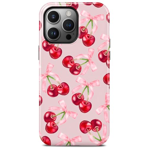 Coque iPhone 14 Pro Max cerise et compatible MagSafe en silicone antichoc