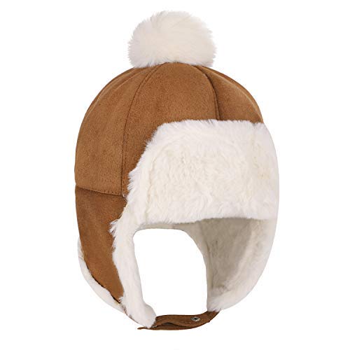 YJZQ Bonnet Enfant Chapka du Ski Cagoule Hiver Chapka Peluche avec Pompon Chapeau Forme Animal pour bébé 2-4 Ans Cover