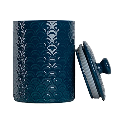 Image of 10 Strawberry Street Kitchen Canister, 3 Piece Set, Ocean Navy