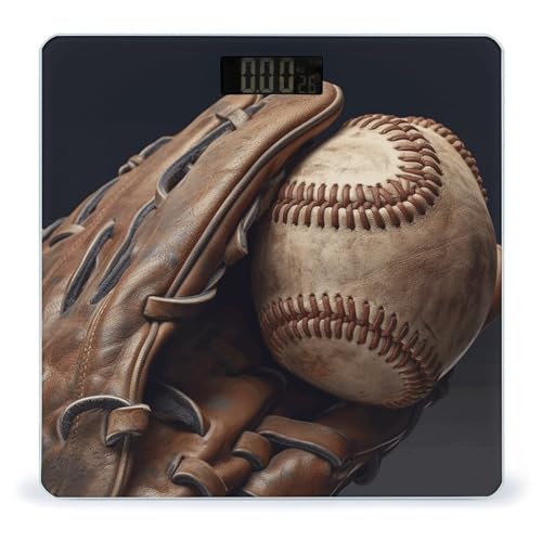 Báscula digital de baño con diseño de guante de béisbol miniatura 1