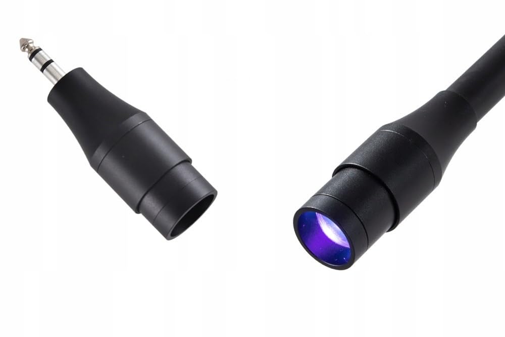 Podwójna lampa UV LED czarna z okularami | Podwójna lampa UV LED, kolor czarny, okulary ochronne w zestawie