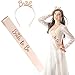 Produktbild BIGKASI Roségold Den Junggesellinnenabschied Deko Set Bride to Be Schärpe Dekoration Bachelorette Party Zubehör mit Krone Haarreif Stirnband Tiara Braut Schärpe für Freundin Hen Night Party