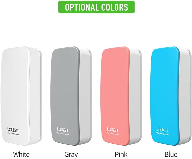 LOUKIN Magnetic Dry Erase Eraser, Whiteboard Eraser, Glass Board Eraser(White), Free 3.4 oz Whiteboard Cleaner Included, for Classroom, Home and Office Use : Office Products