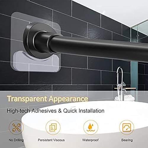 Image of REWOP Adhesive Wall Hooks for Heavy Items Stainless Steel, PVC, ABS Nail Free Seamless Adhesive Non-Trace No Drilling Installation Hanging, Waterproof Screws Wall Hook (U Shape Hooks, 20)