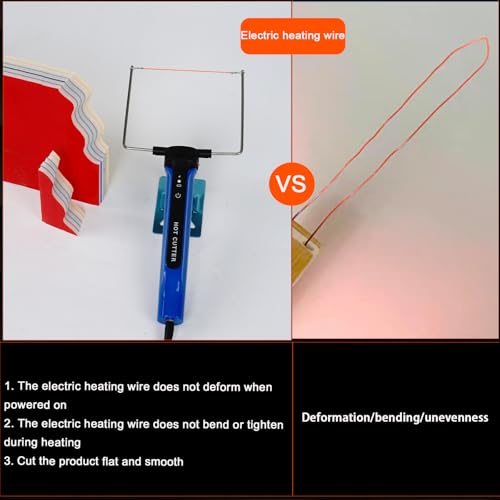 4 in 1 Hot Wire Electric Foam Cutter Kit, Styrofoam Cutting Tool 15W/ 6V with Case, Heated Foam Carving Knife Kit (Toolbox Blue)
