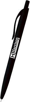 Sleek Write Rubberized Pen Add Custom Text Name Or Personalized Image $0.85 Each - Sold in Pack of 250 - BLACK