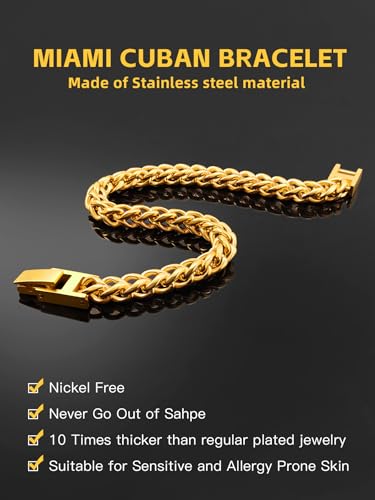 Pulsera para hombre de acero inoxidable con cierre miniatura 3