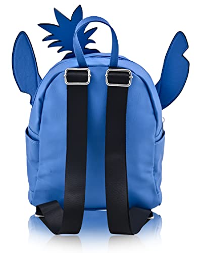 Disney Stitch Backpack - Blue Mini Backpack Purse 10 Inch Bag for Women, Adult Backpack Shoulder Bag Double Strap Faux Leather (Blue Pineapples)3
