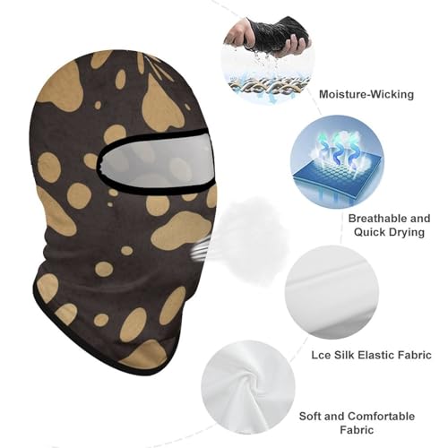 Balaclava con estampado de patas de perro para hombre y mujer, máscara facial protectora contra el sol, transpirable, cubre toda la cabeza para senderismo, ciclismo, correr y conducir miniatura 3
