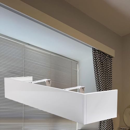 Wall Mount Decorative Curtain Pelmet Panel - No Tracks, Valance Cornice Board, Curtain Rod Cover Baffle (80in/203cm) - Perfect for Home Decor & Window Treatments