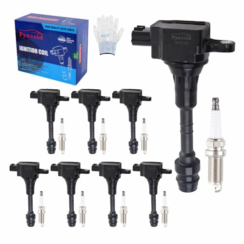 8-Pack UF510 High-Performance Ignition Coil & Iridium Spark Plug Set - Complete Tune-Up Kit for 2004-2006 INFINITI QX56 & Nissan Titan Armada Pathfinder with 5.6L V8 Engine - Replaces GN10243 5C1482