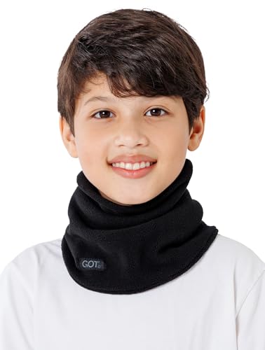 GOT Sports Kids Neck Warmer - Polar Fleece Ski Mask for Boys Girls - Double-Layer Scarf (Ages 7-12)
