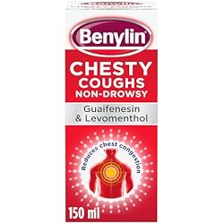 Benylin Chesty Coughs Non-Drowsy (1x 150ml), Non-Drowsy Cough Syrup for Deep Penetrating Relief, For Mucus Relief and Reduces Chest Congestion, Cough Syrup Soothes Your Cough Fast