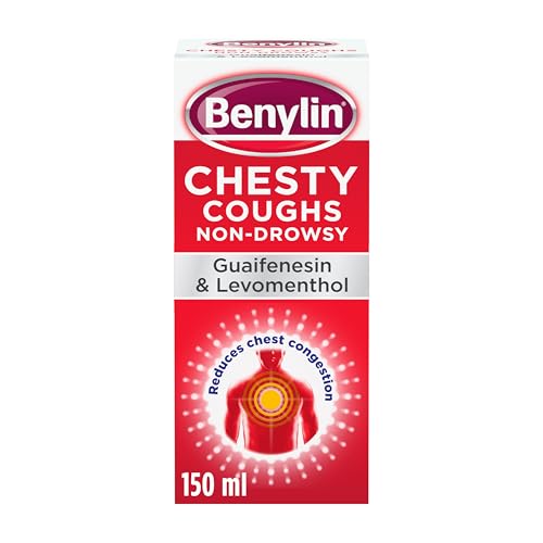 Benylin Chesty Coughs Non-Drowsy (1x 150ml) Non-Drowsy Cough Syrup for Deep Penetrating Relief For Mucus Relief and Reduces Chest Congestion Cough Syrup Soothes Your Cough Fast