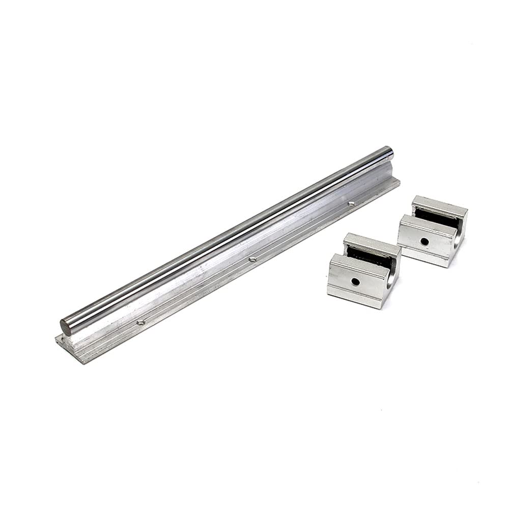 SBR12 12mm Linearschiene mit SBR12UU Linearblock 1 Schiene und 2 Blöcke,350mm