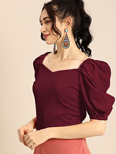 Image of Women's & Girl's Solid Short Sleeve Crop Top (LY-TopD6 Variation)