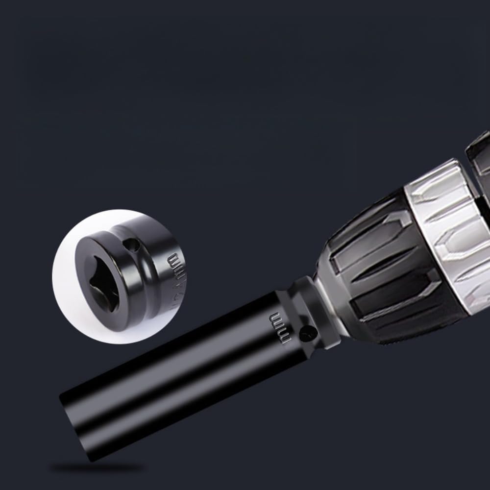 22mm Deep Impact Socket 1/2" Drive, 22mm Lug Nut Socket, Axle Nut Socket for Easy Removal of Axle Shaft Nuts, 6 Point, Metric - Heavy Duty for Impact Wrenches & Sockets Sets