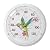 Taylor Watercolor Series Rainbow Hummingbird Indoor Outdoor Dial Thermometer, Decor for Patio, Pool, or Garage, 13.25 Inch, White Bezel