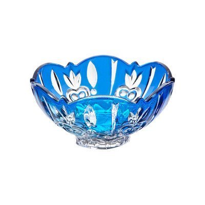 StudioSilversmiths 43984 Crystal Case Large Candy Dish - Blue