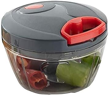 Meevi Plastic Vegetable & Fruit Mini Chopper (Blue)