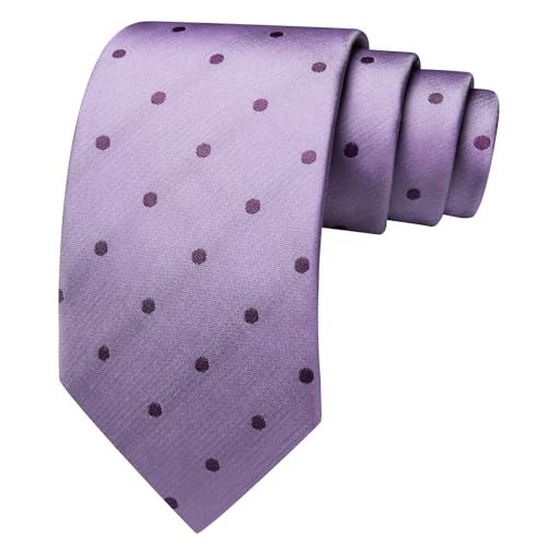 Image of Barry.Wang Ties for Men Silk Tie Sets Polka Dot Woven Necktie Pocket Square Cufflinks Business Wedding