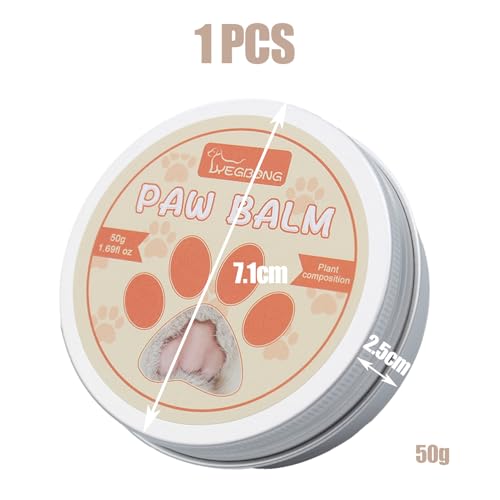 LIBAIDZ 1 Pcs Pfotenbalsam Hund 50 g,Pfotenschutz Hund Sommer und Winter,Pfotenbalsam für Hunde,Pfotenpflege für Hundepfoten und Katzen,Pfotenbalsam Nasenbalsam,Hunde Pflege Pfotencreme