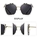 OLIEYE Vintage Oversized Shield Frame Women's Polarized Sunglasses Holiday Sunglasses for Women with Gift Box O6371