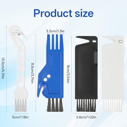 Image of 4 PCS Universal Handheld Vacuum Brush Cleaner Tool with Built-In Blade | Vacuum Cleaner Brush, 2-in-1 Vacuum Brush Cleaning Tool for Sweeping Robot