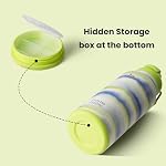 BOTTLE BOTTLE 32oz Insulated Water Bottle Stainless Steel Sport Water Bottle with Straw Dual-use Lid Design for Gym with Pill Box (Mist)