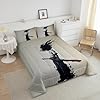 jejeloiu Kids Afro Samurai Comforter Set Twin Size Anime Bedding Set for Boys Girls Japanese Style Duvet Set Quilt Set,1 Comforter+ 1 Pillow Sham - Image 4