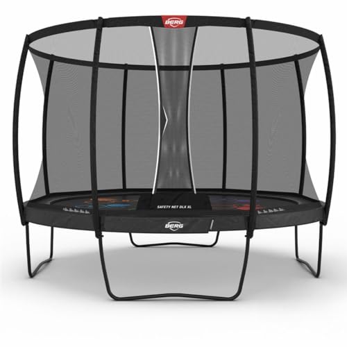 BERG Trampoline Champion Regular 430 Grey Levels + Filet de sécurité DLX XL