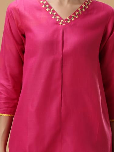 Image of Bani Women Co-ord Set, Top and Trouser Set 2 Piece Outfit, 3 /4 Sleeves Embroided V Neck, Coord Sets for Women| Western Dress, Stylish Design for All Occasions
