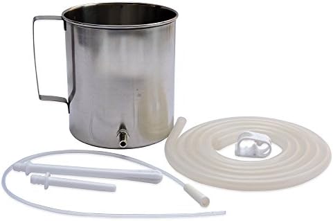 Stainless Steel Enema Kit (2 Quart) with Medical Grade Silicone Hose | Enema Kit Bucket