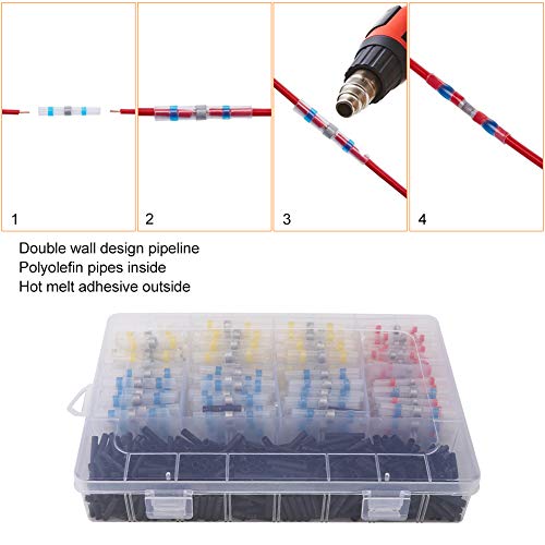 Garosa 800 PCs Kit de vedação de soldagem de manga de solda Terminais de interconexão Acessório indu