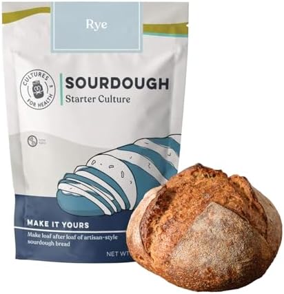 Cultures for Health Rye Sourdough Starter | Heirloom Style Dehydrated Culture for Baking Artisan Bread | DIY English Muffins, Noodles, Waffles, & More | Non-GMO Prebiotic Sourdough Bread
