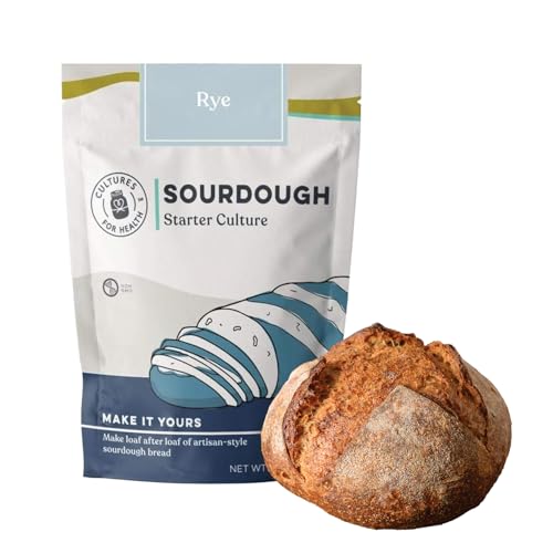 Cultures for Health Rye Sourdough Starter | Heirloom Style Dehydrated Culture for Baking Artisan Bread | DIY English Muffins, Noodles, Waffles, &amp; More | Non-GMO Prebiotic Sourdough Bread