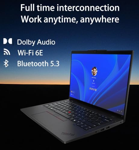 Image of Lenovo ThinkPad L14 Gen 5 Business AI PC Laptop (14 inch FHD+ Touchscreen, Intel 12-Core Ultra 5 135U (> i7-1355U), 32GB DDR5, 1TB SSD), Backlit, Fingerprint, IR Webcam, Thunderbolt 4, IST HUB, Win 11 Pro